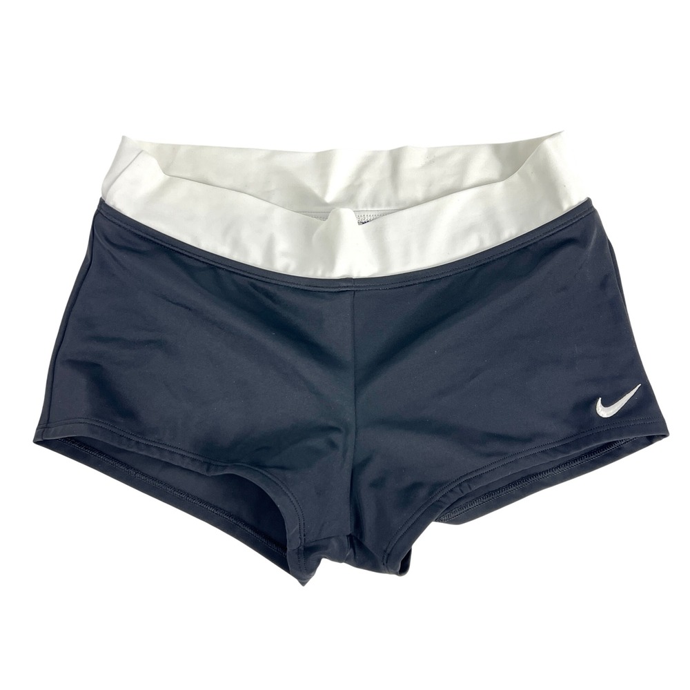 Nike Womens Swim Shorts Black White Colorblock Boy Short NESS9363 Size L